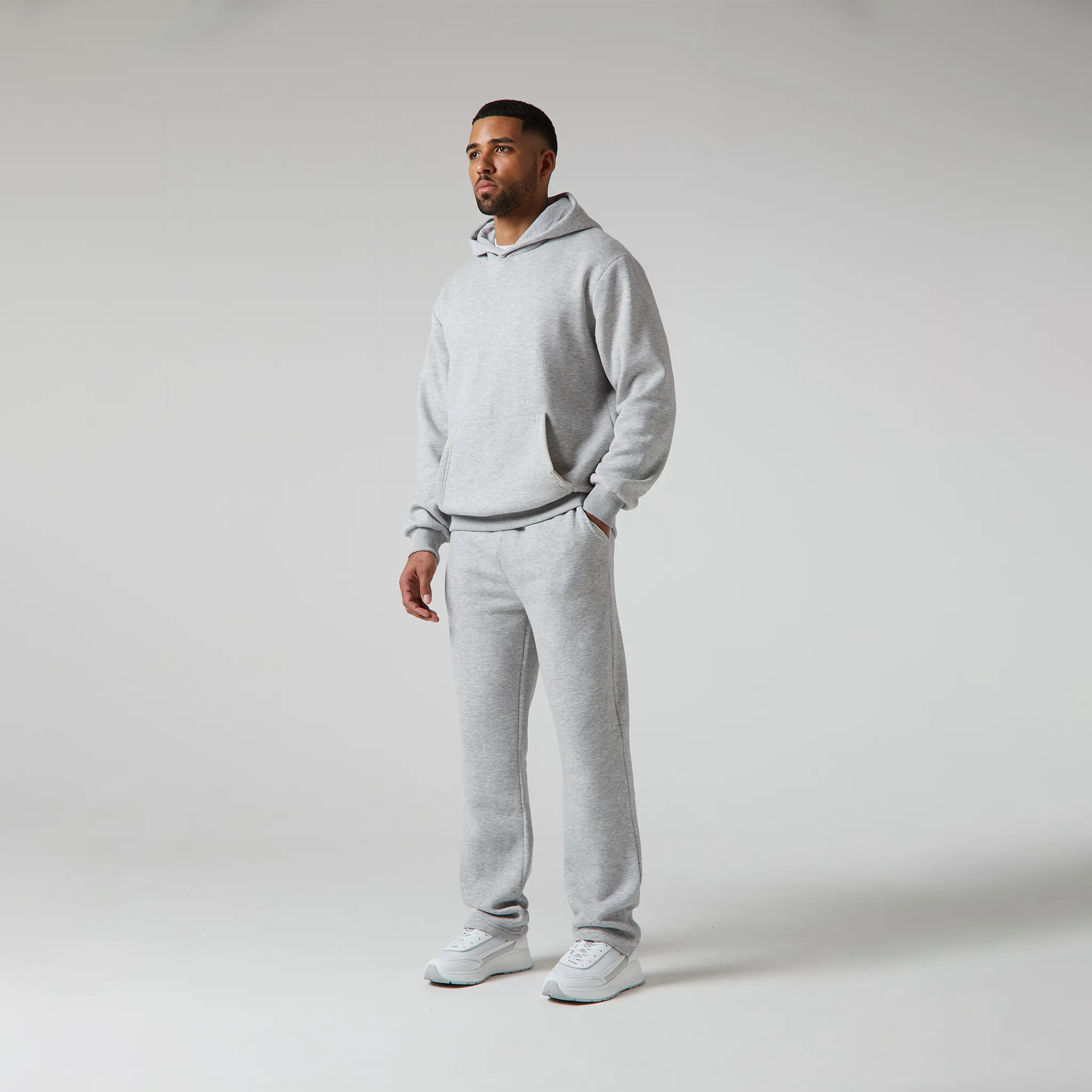 2-Pack Relaxed Fit Open Hem Joggers | Black / Grey Marl