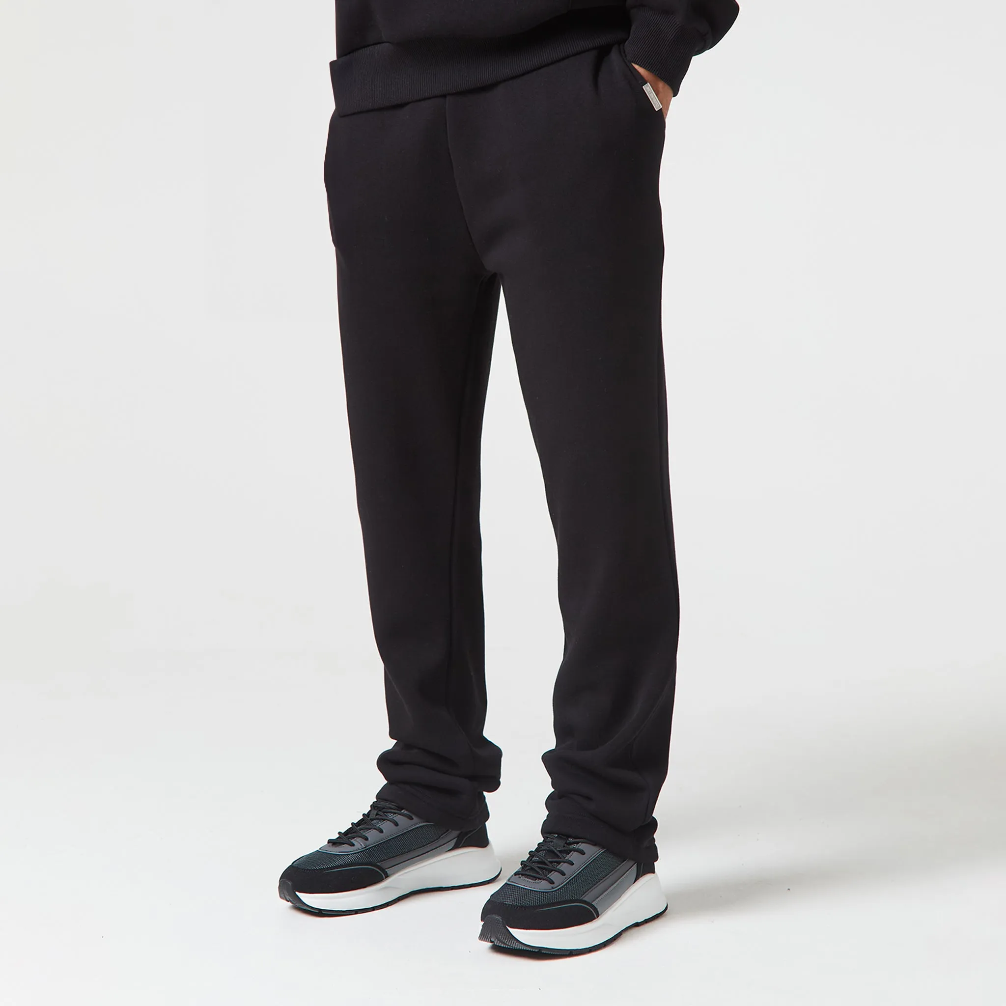 2-Pack Relaxed Fit Open Hem Joggers | Black / Grey Marl