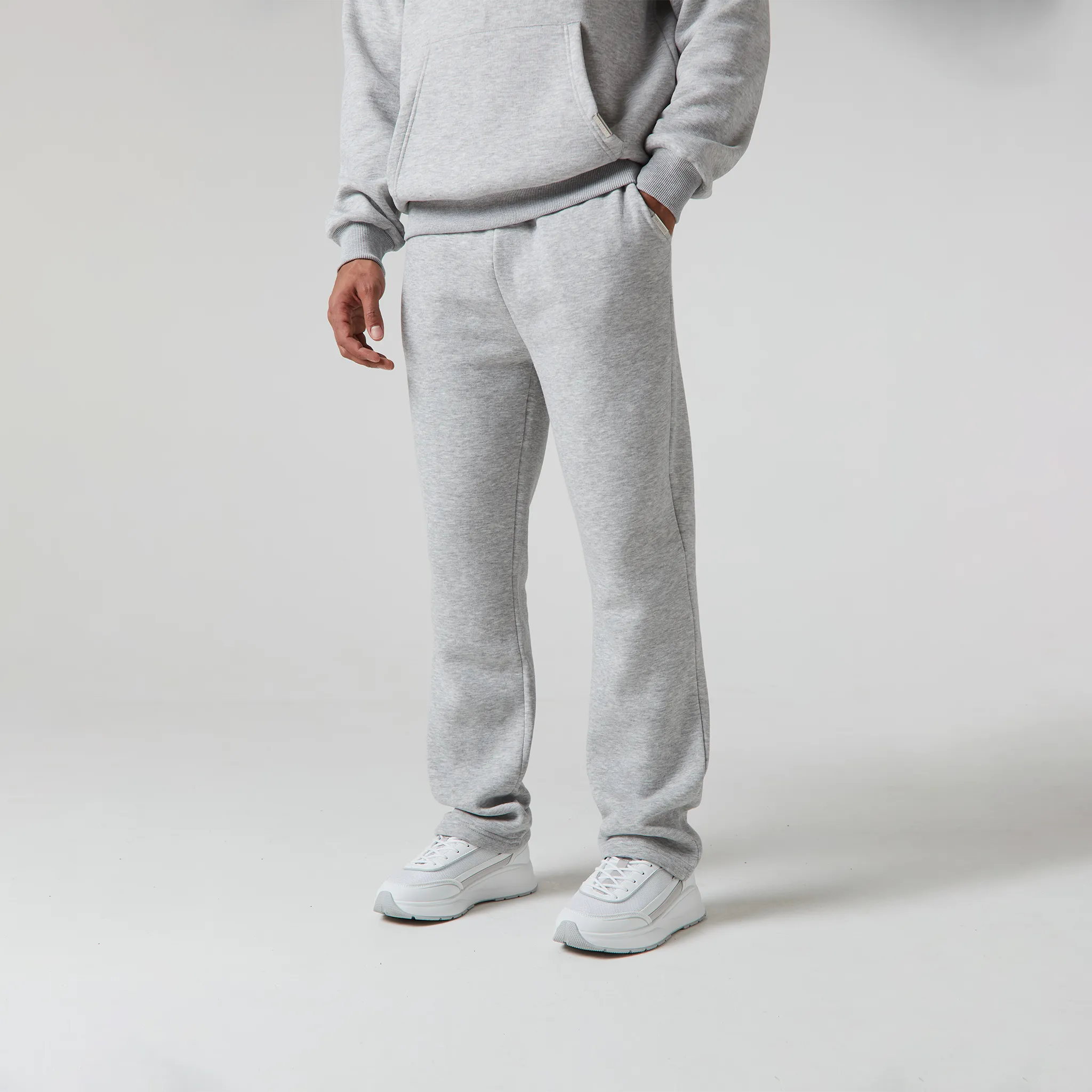 2-Pack Relaxed Fit Open Hem Joggers | Black / Grey Marl