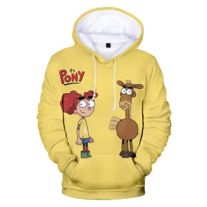 3D Printed Hooded Pullover - Funny Cartoon It's Pony Hoodies