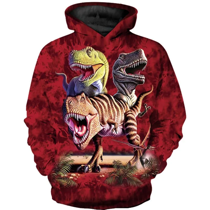 3D Printing  Dinosaur Hoodie - Cool Hooded Sweatshirt Pullover