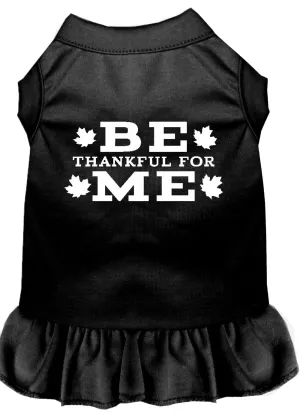 Be Thankful For Me Screen Print Dress Black Xs