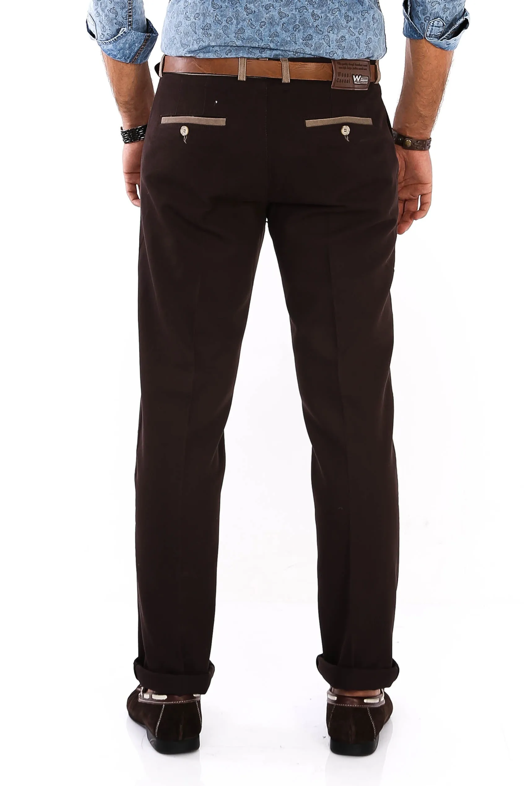Belt Coloured Brown Pants - Wessi