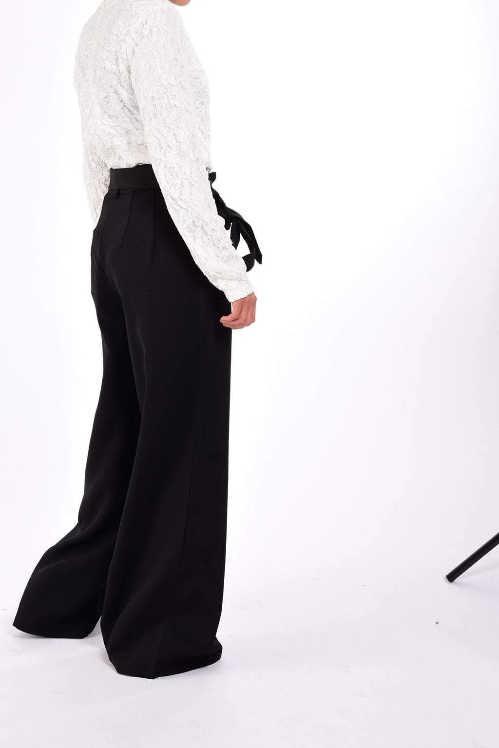 Black modest trousers
