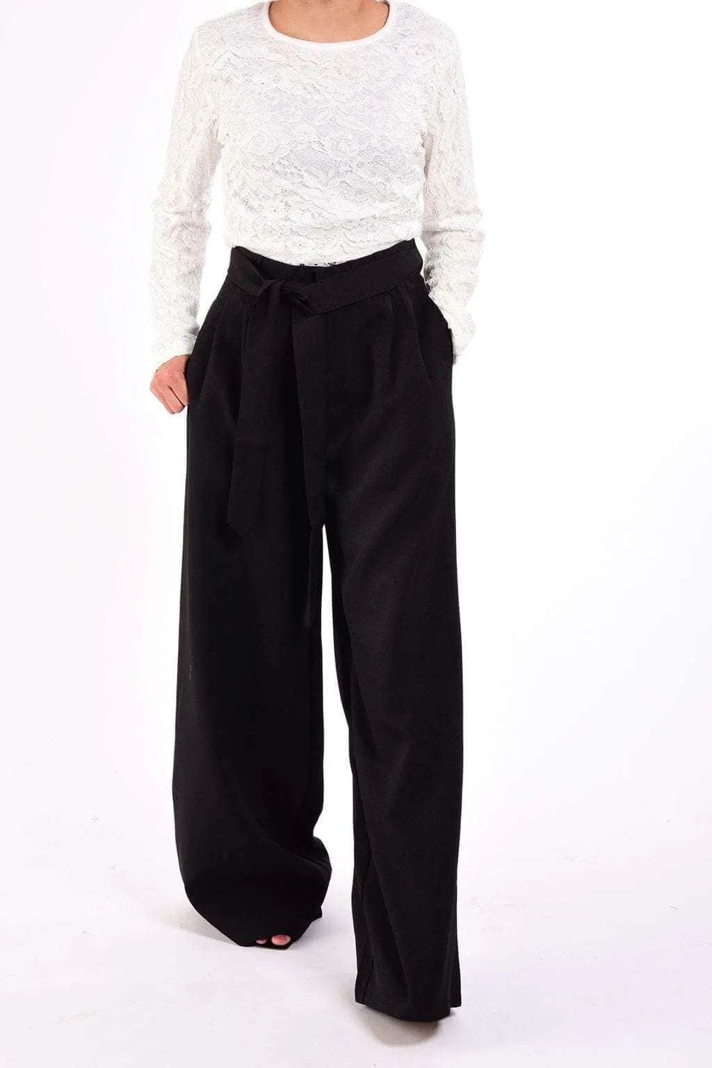 Black modest trousers