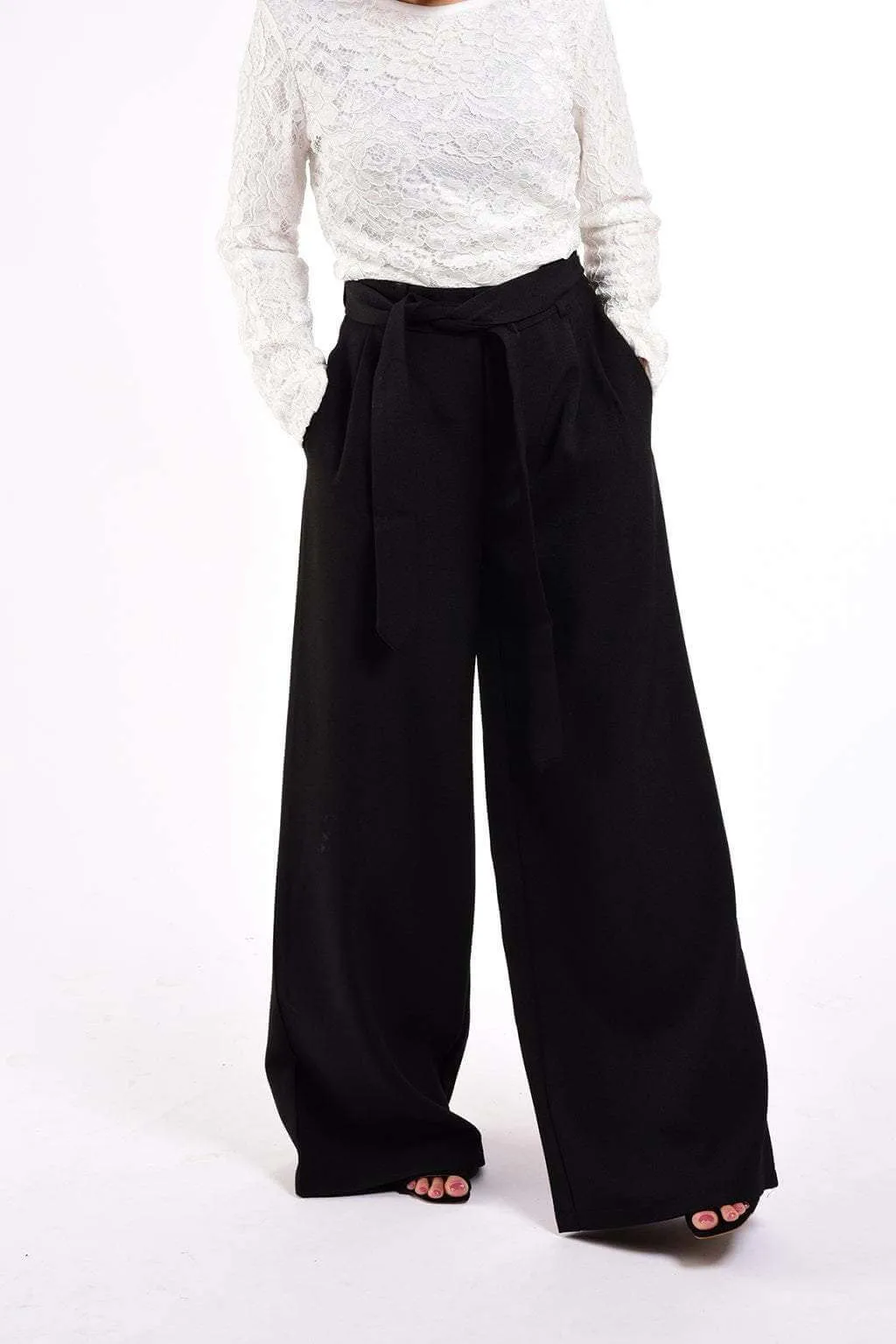 Black modest trousers