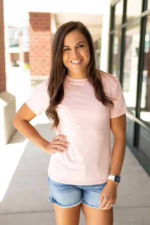 Blush Pink Classic Crewneck Tee (SM-3X)