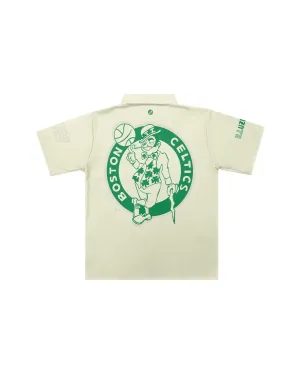 Boston Celtics Tonal Cream Traditional Barber Jacket