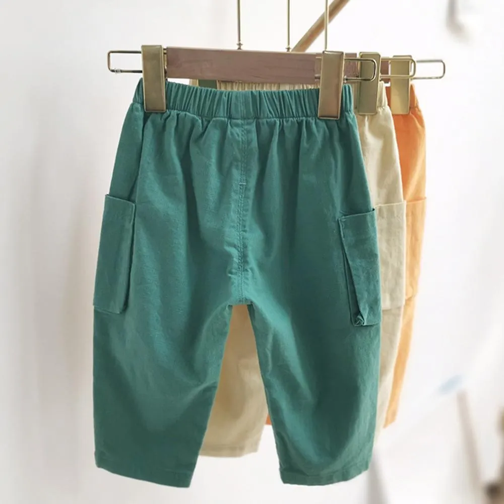 Boys Casual Solid Pocket Trousers Wholesale Boys Clothing Suppliers
