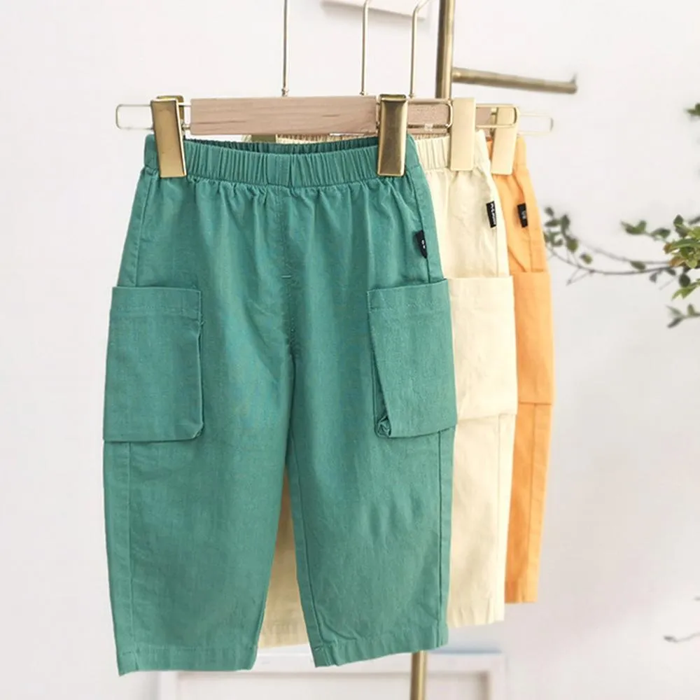 Boys Casual Solid Pocket Trousers Wholesale Boys Clothing Suppliers