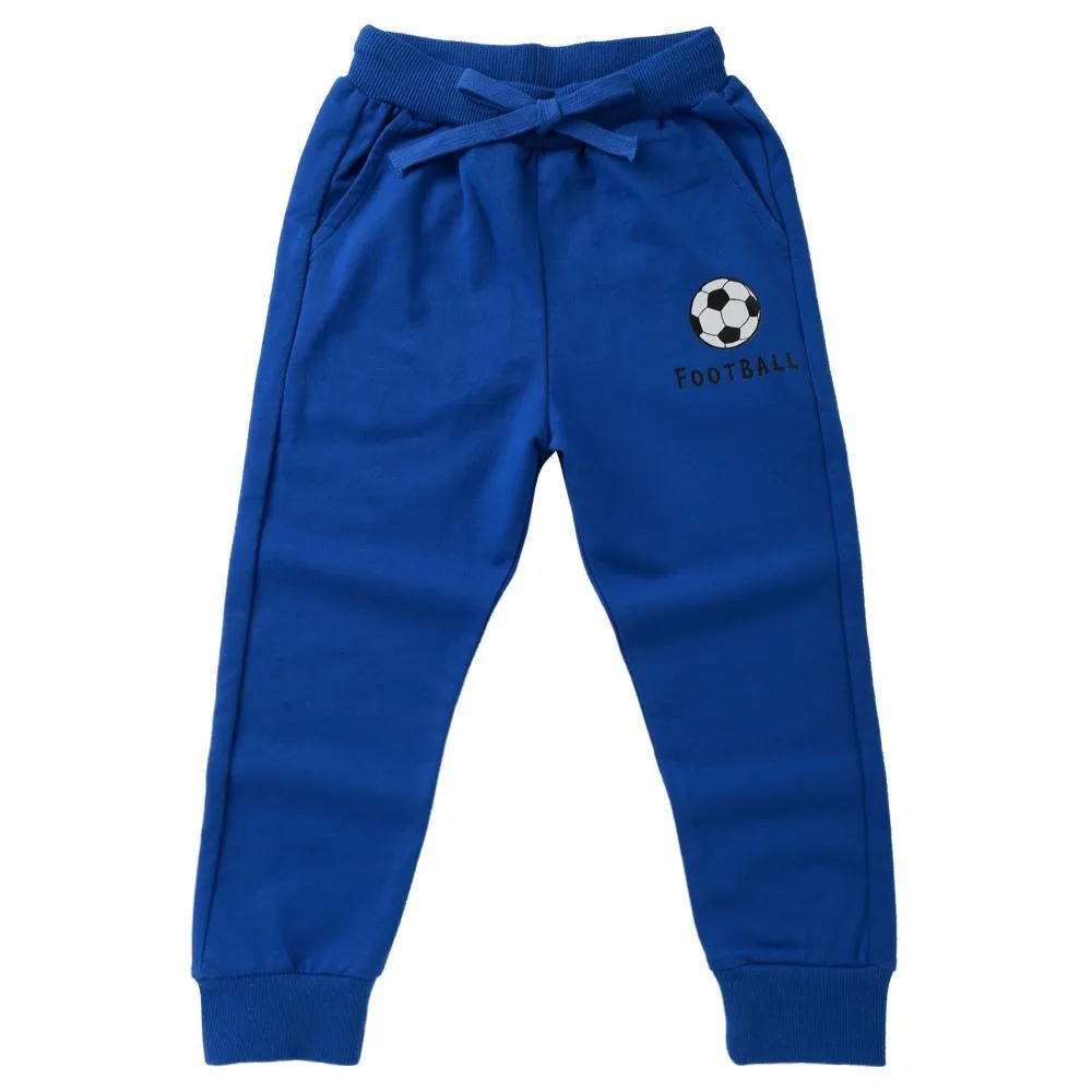 Boys Football Printed Solid Soft Trousers Wholesale