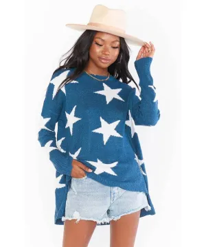 Bronson Sweater Star Tossed Blue