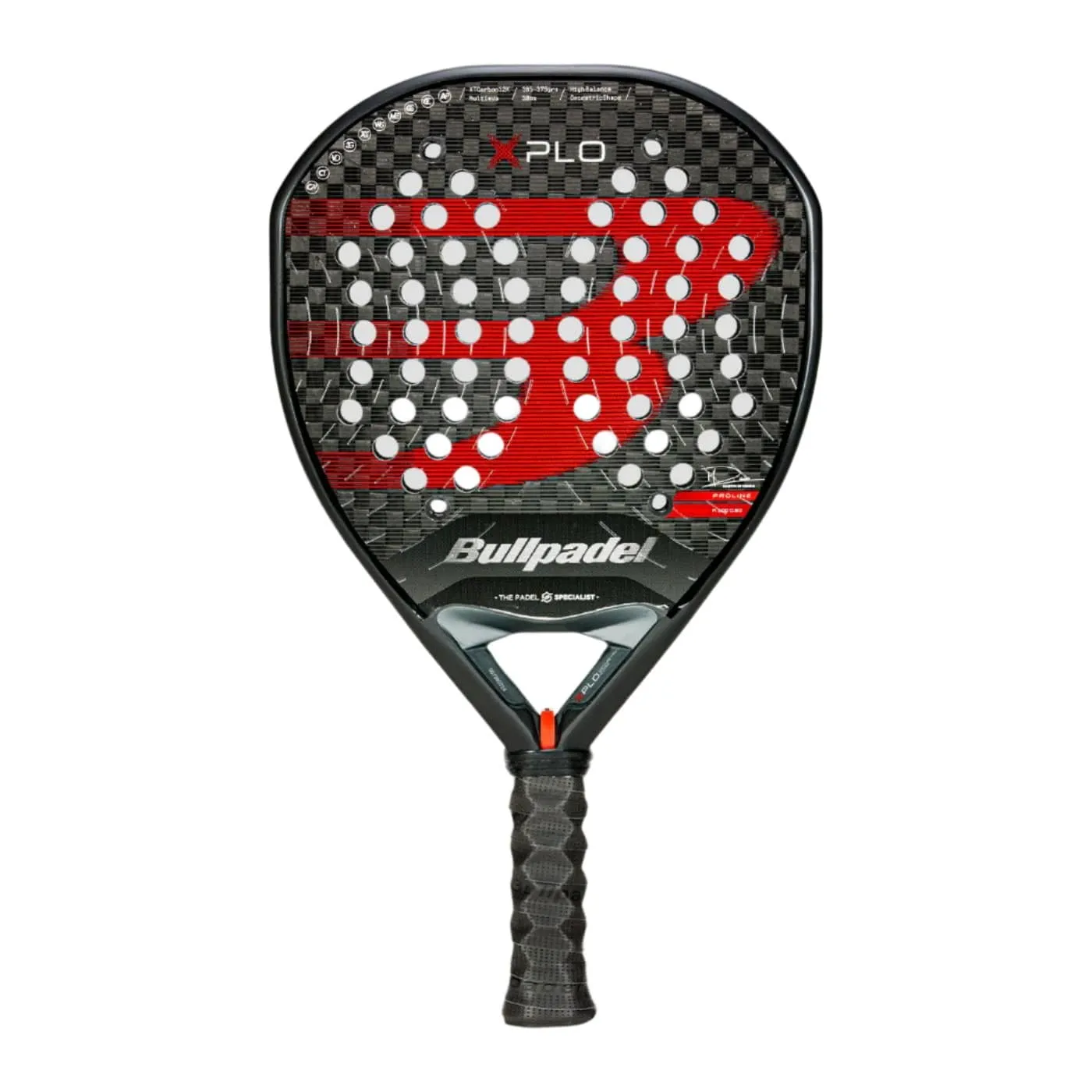 Bullpadel Xplo 2025 Padel Racket - Black / Red