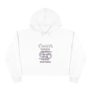 Cancer Characteristic zodiac Crop Hoodie