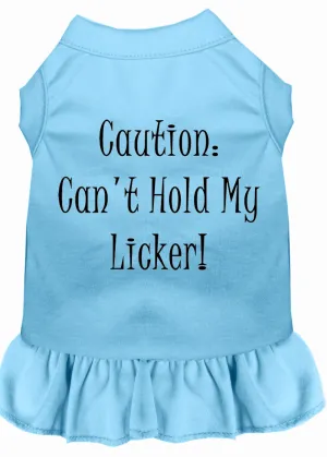 Can't Hold My Licker Screen Print Dress Baby Blue Xxxl