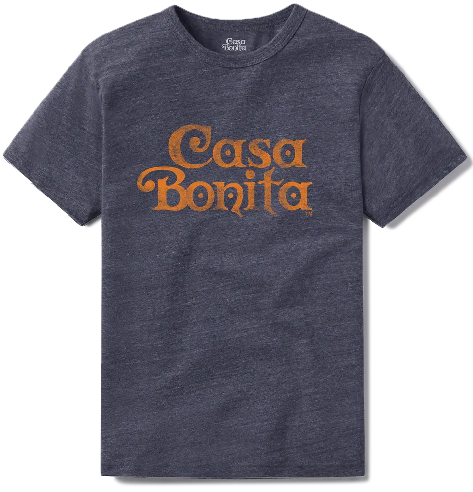 Casa Bonita Navy Distressed Logo T-Shirt