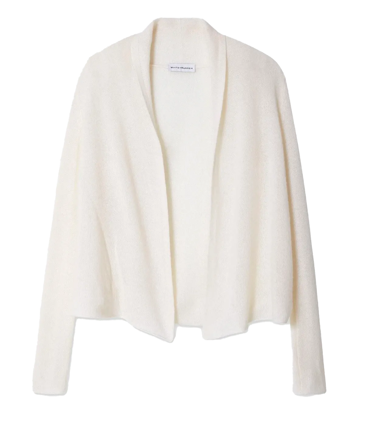 Cashmere Mini Trapeze Cardigan in Soft White