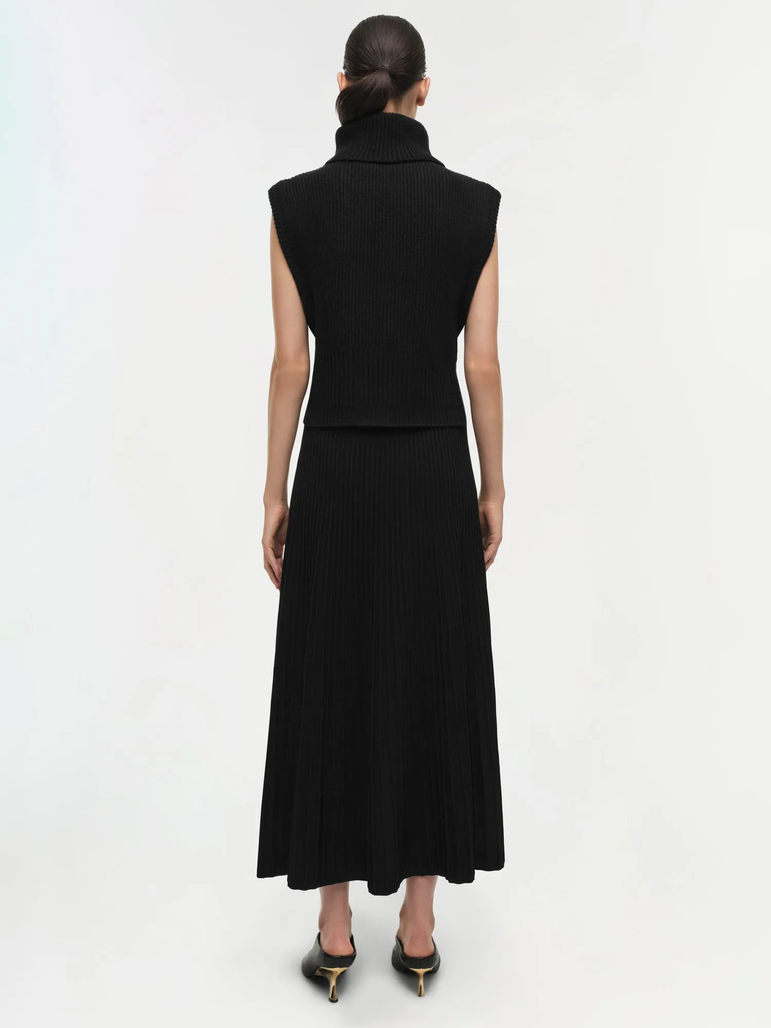 CHIARA MIDI SKIRT BLACK