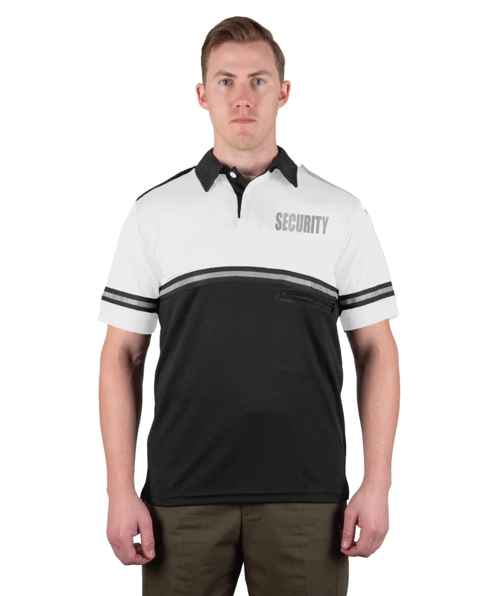 First Class Two Tone Bike Patrol Shirt with Zipper Pocket with Reflective Security ID