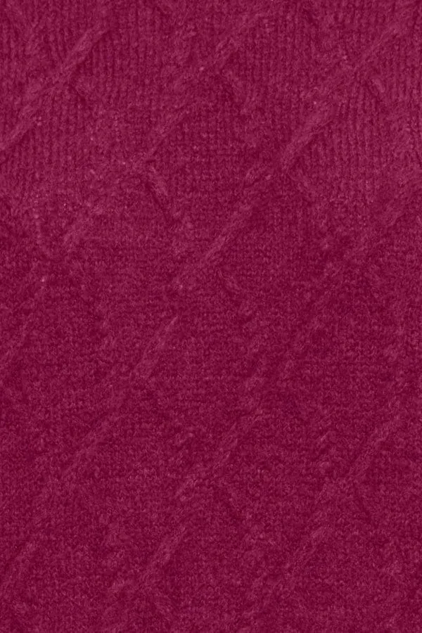 Fransa Cable Jumper Wine