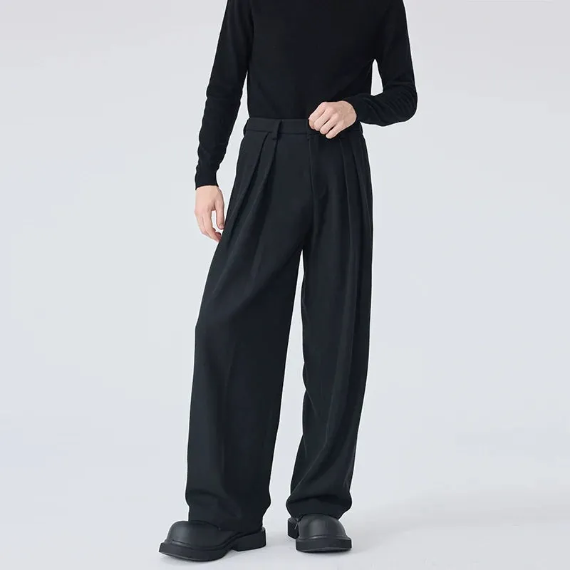 Gray Wide-Leg Trousers