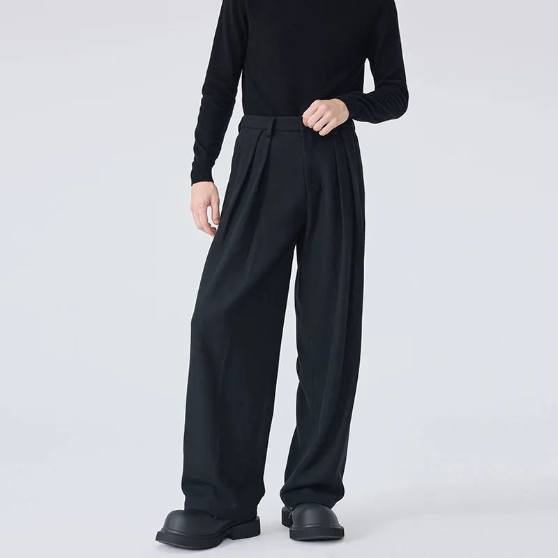 Gray Wide-Leg Trousers