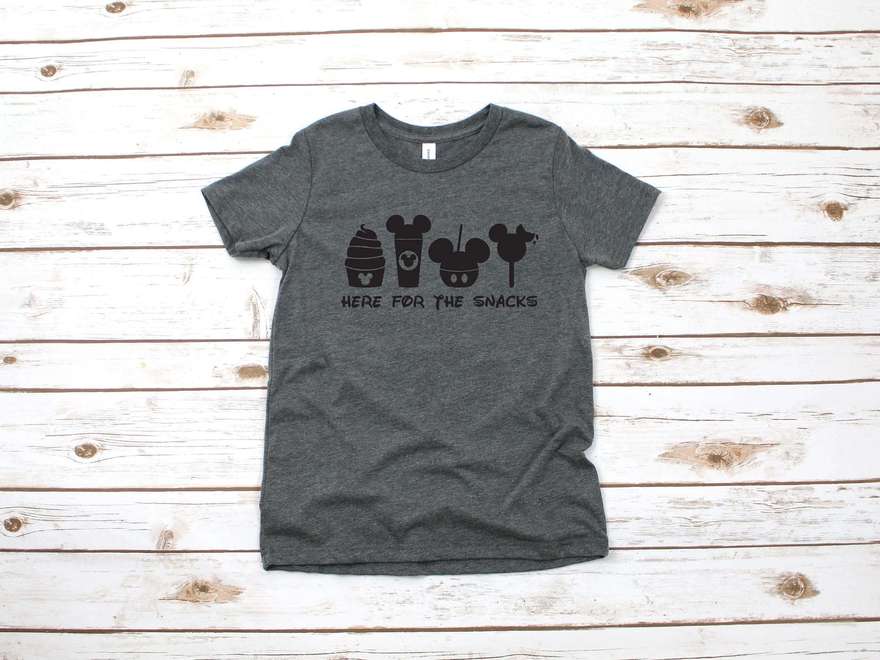 Here for the Snacks Kids T Shirt - Infant Toddler Youth Mickey Shirt - Disney Kids Snack Goals Shirt