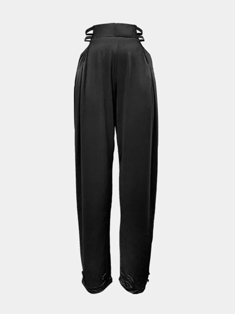 High Waist Hip Hollow Latin Dance Pants Loose Carrot Pants