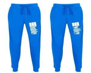 Hubby & Wifey Couple Matching Jogger Pants – Unisex Designed Sweatpants, Sold Separately for Men & Women | Stylish Mix & Match Options
