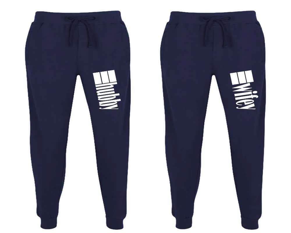 Hubby & Wifey Couple Matching Jogger Pants – Unisex Designed Sweatpants, Sold Separately for Men & Women | Stylish Mix & Match Options