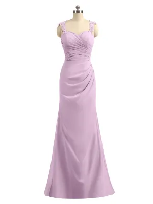 Lace Appliqued Strap Sheath Open Back Dress Vintage Mauve