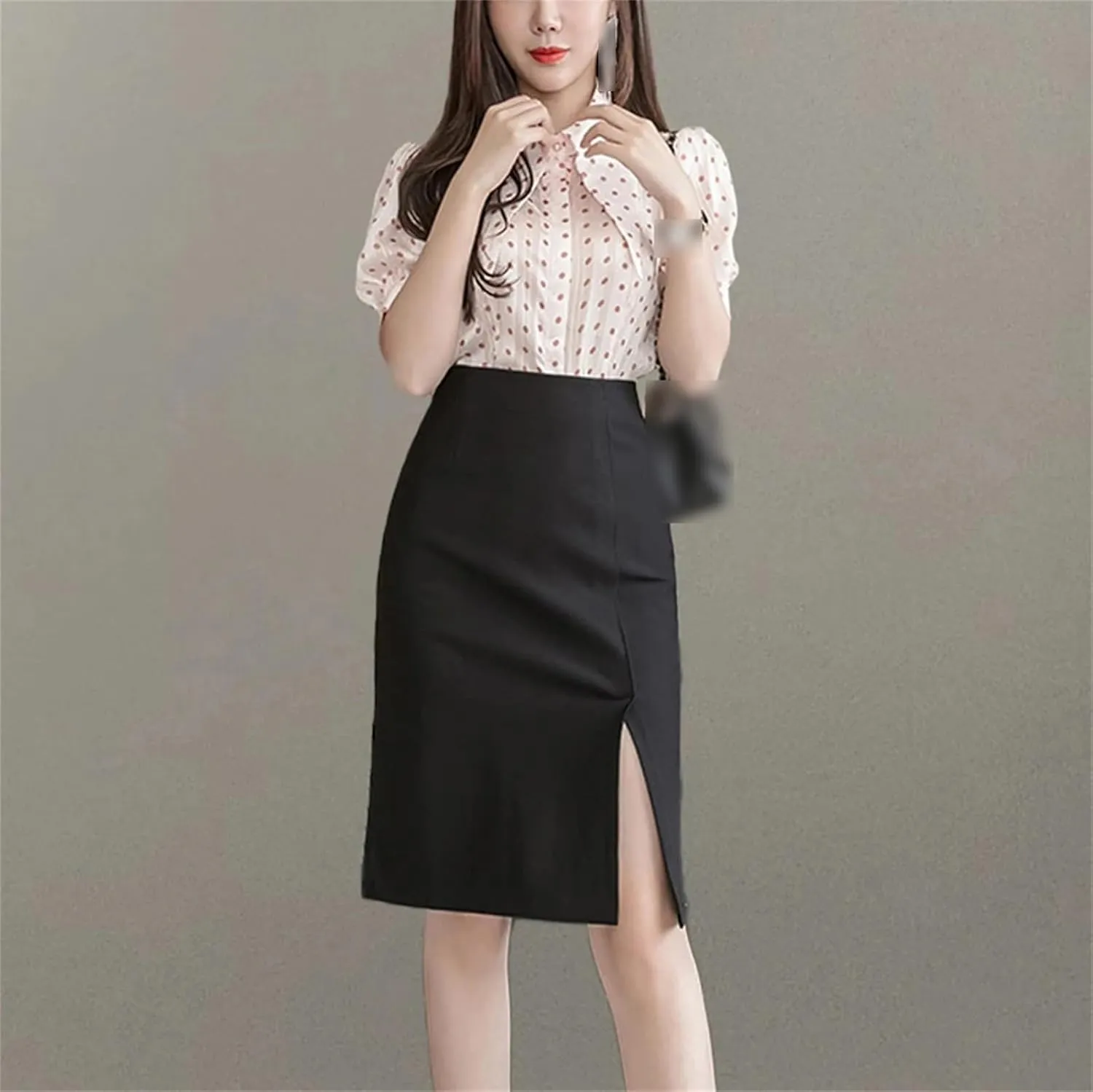 Ladies Office Pencil Skirts Elegant All-Match High Waist Slim Women Skirts Female Classic Vintage Casual Bottoms