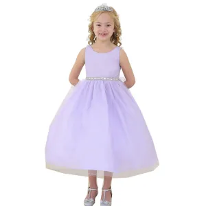 Little Girls Lilac Rhinestone Tulle Flower Girl Dress 2T-6