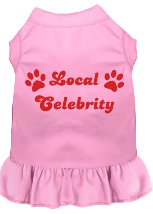 Local Celebrity Screen Print Dress Light Pink Sm