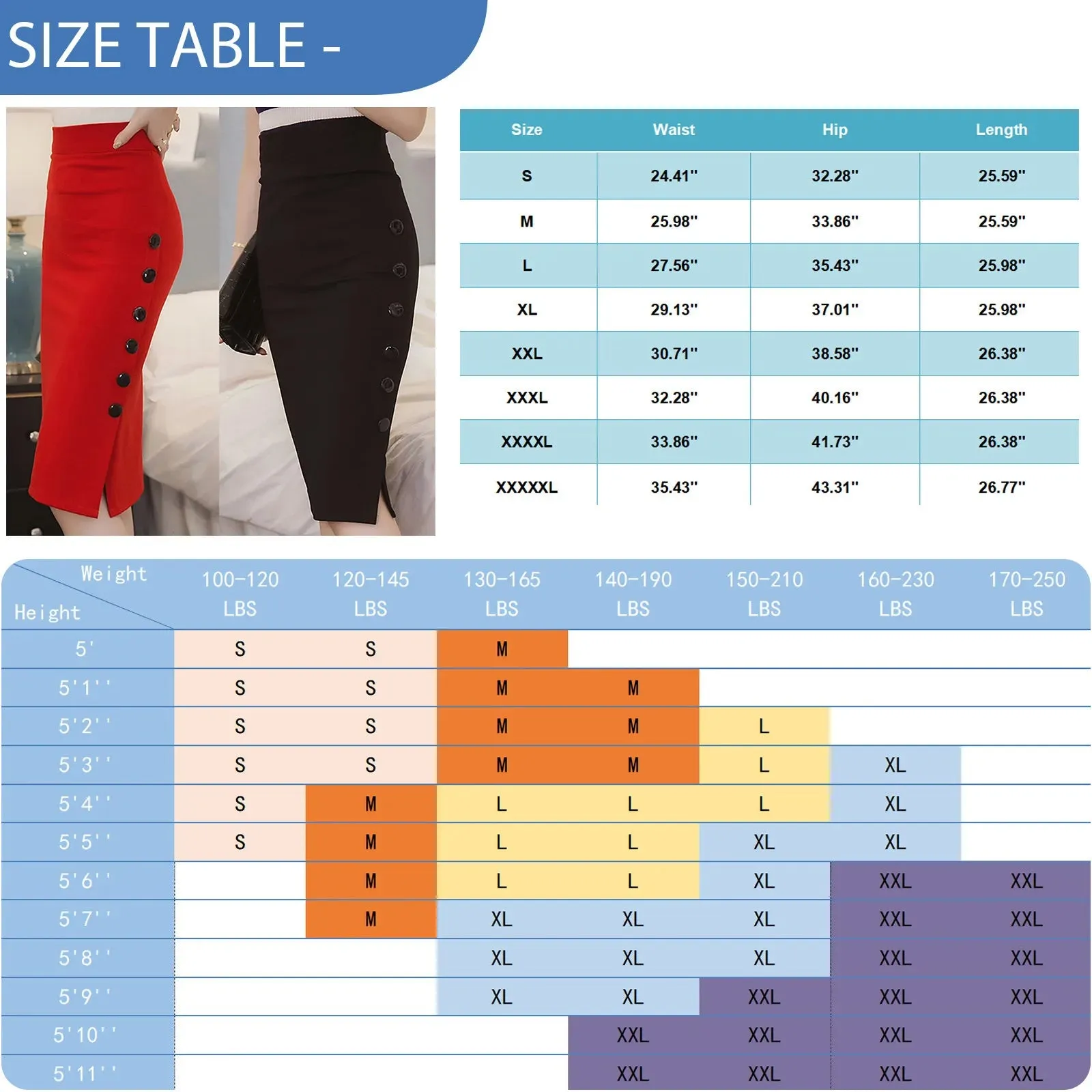 LVSANW Elegant Women Vintage Office Lady Slim Skirts High Waist Buttons Slit Pencil Skirts Women Summer Sexy S-3XL Stretch Midi Skirts