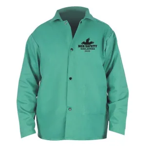 MCR Safety 39030XXL Lightweight Cotton Welding Jacket, Green, 2X-Large, 1 Each