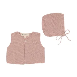 Mema Knits Rose Knit Cropped Vest   Bonnet (352)