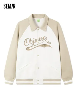 Men's Air Layer Contrast Patchwork Monogram Ultra Loose Jacket