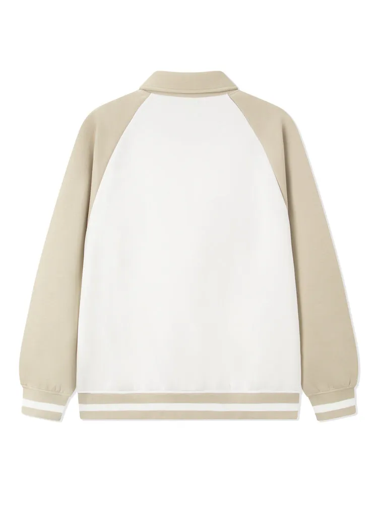 Men's Air Layer Contrast Patchwork Monogram Ultra Loose Jacket