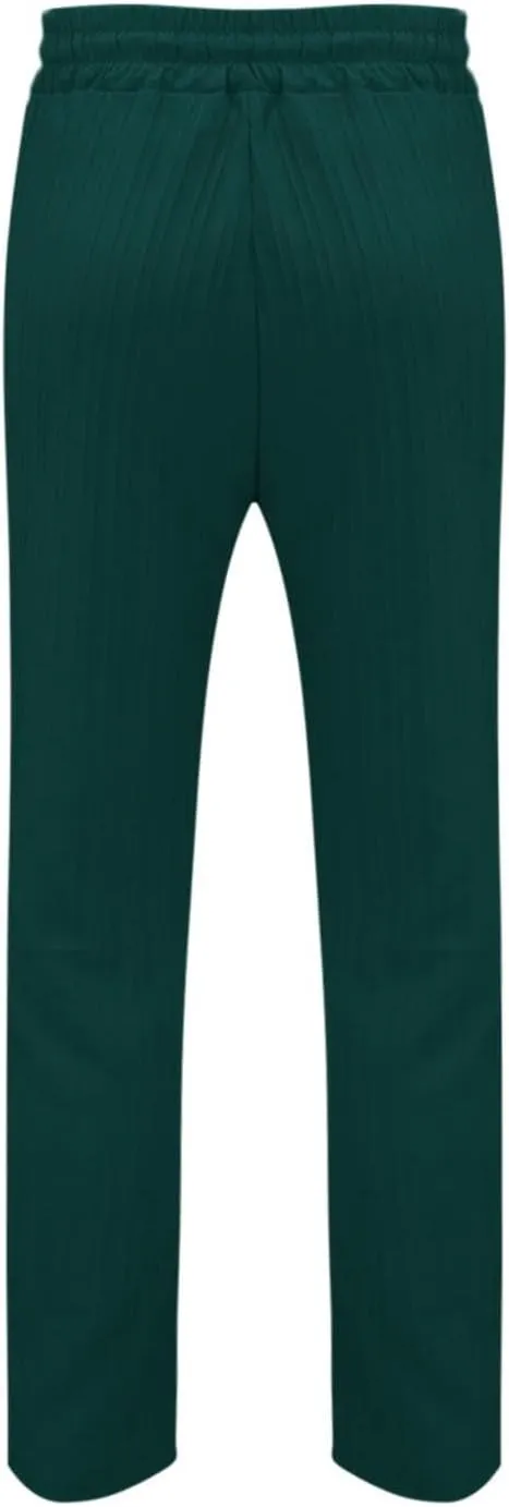 Men's Linen Pants Striped Casual Beach Vacation Slacks Open Bottom Drawstring Waist Relaxed Fit Trousers for Summer