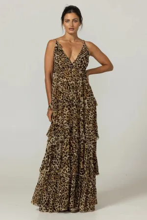 Miss June Leopard Kasia Long Dress