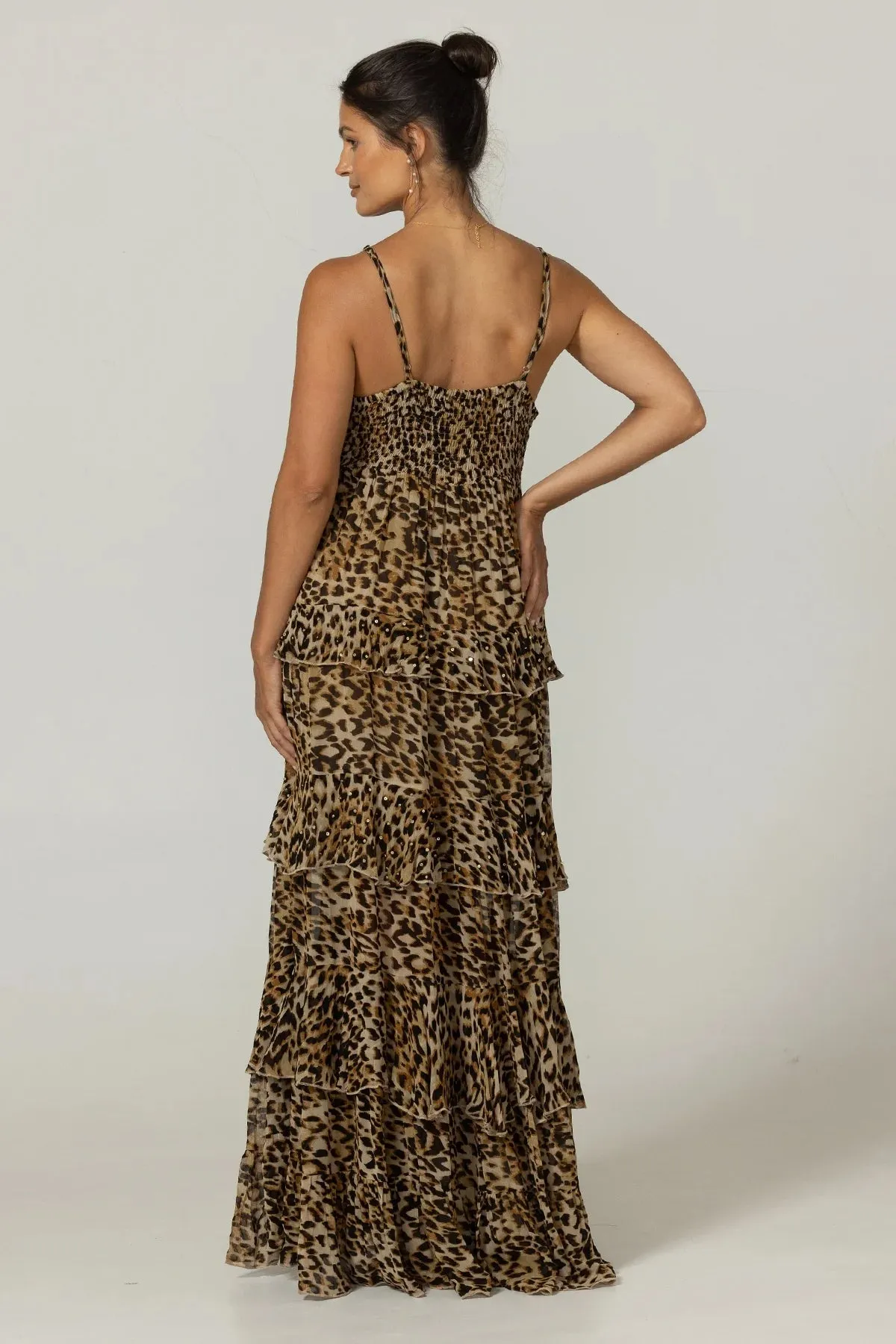 Miss June Leopard Kasia Long Dress