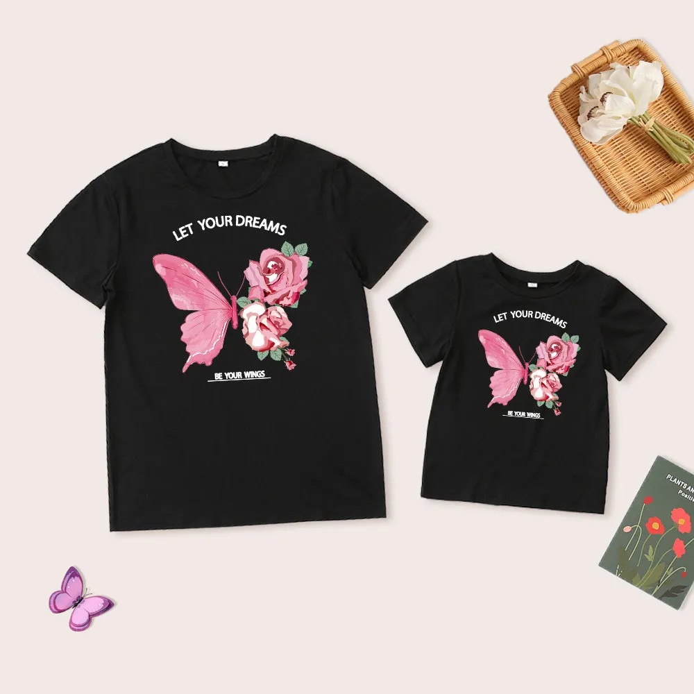 Mommy and Daughter Short Sleeve Matching T-Shirt