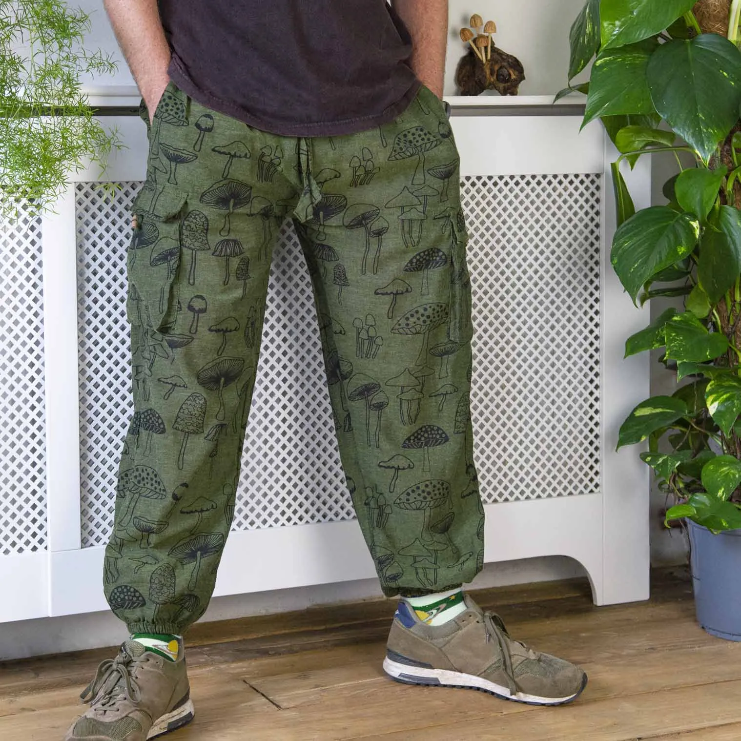 Mushroom Print Combat Trousers