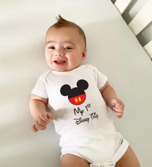 My First Disney Trip Shirt - Baby Mickey Mouse Pants -  Infant Onesie - 1st Time Visit
