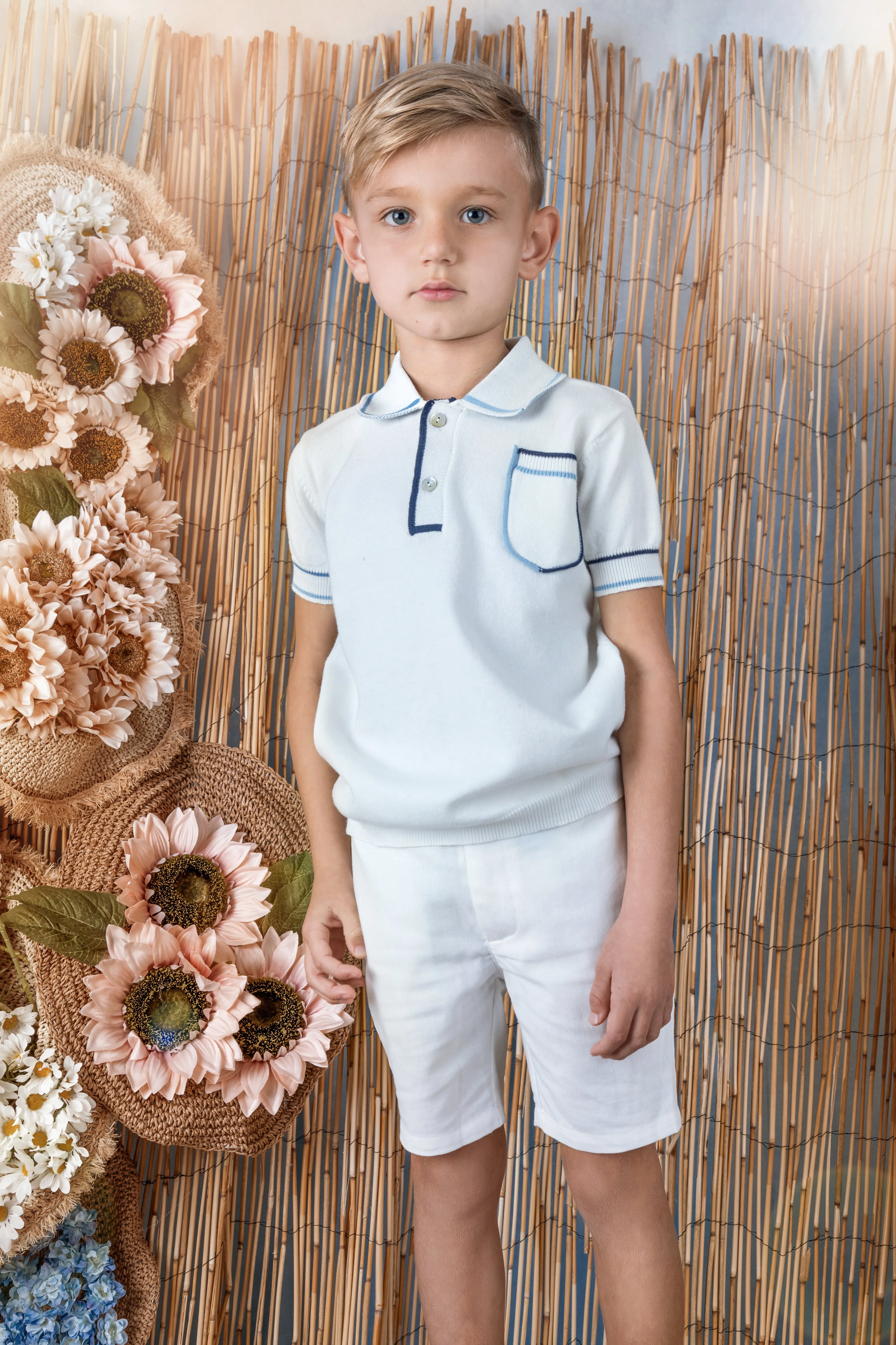 Noma Sage Binding Detail Polo Knit (NKN747)
