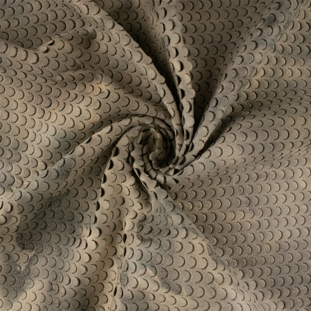 Novelty Fancy Suede - Perforated tie dye - Beige