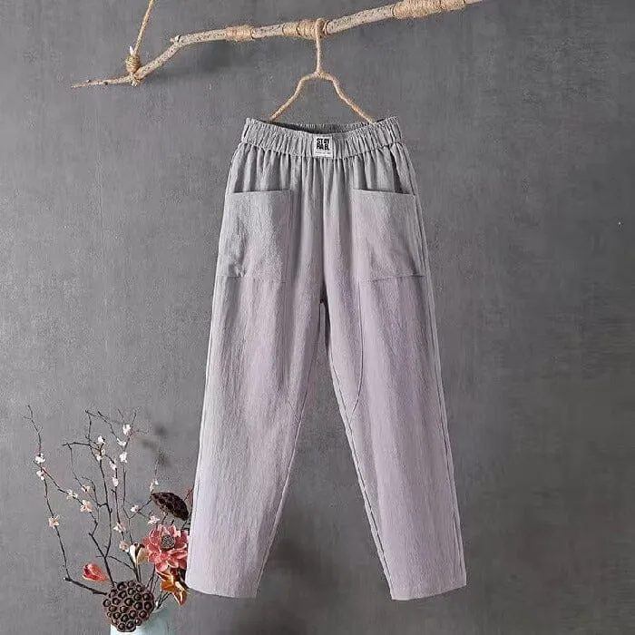 Olivia - Linen Blend Trousers