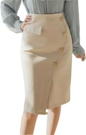 Oversized Wrap Hip Midi Skirts Fashion High Waist Bodycon Pencil Skirt Slim Office Ladies Skirts