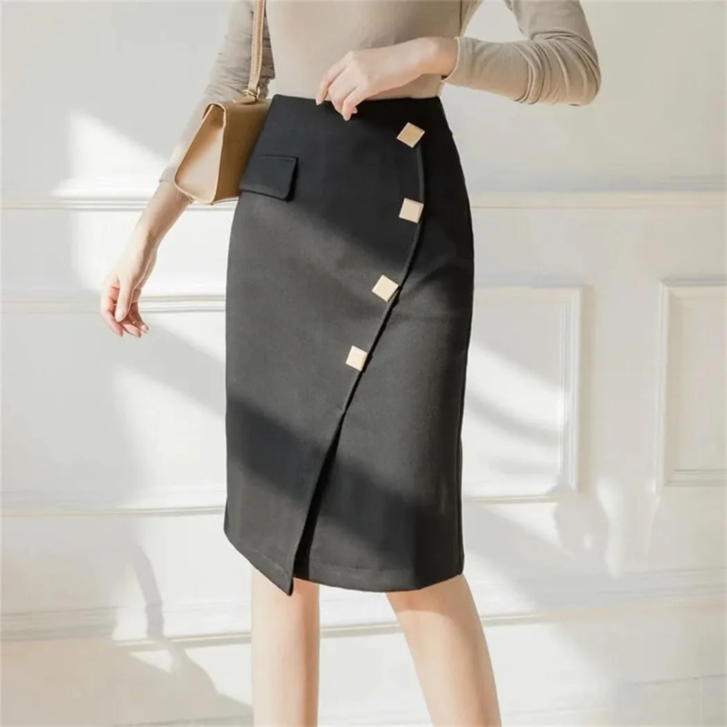 Oversized Wrap Hip Midi Skirts Fashion High Waist Bodycon Pencil Skirt Slim Office Ladies Skirts